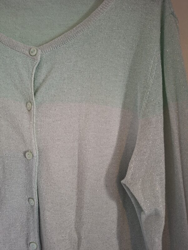 Vest mintgroen glitter maat S/M