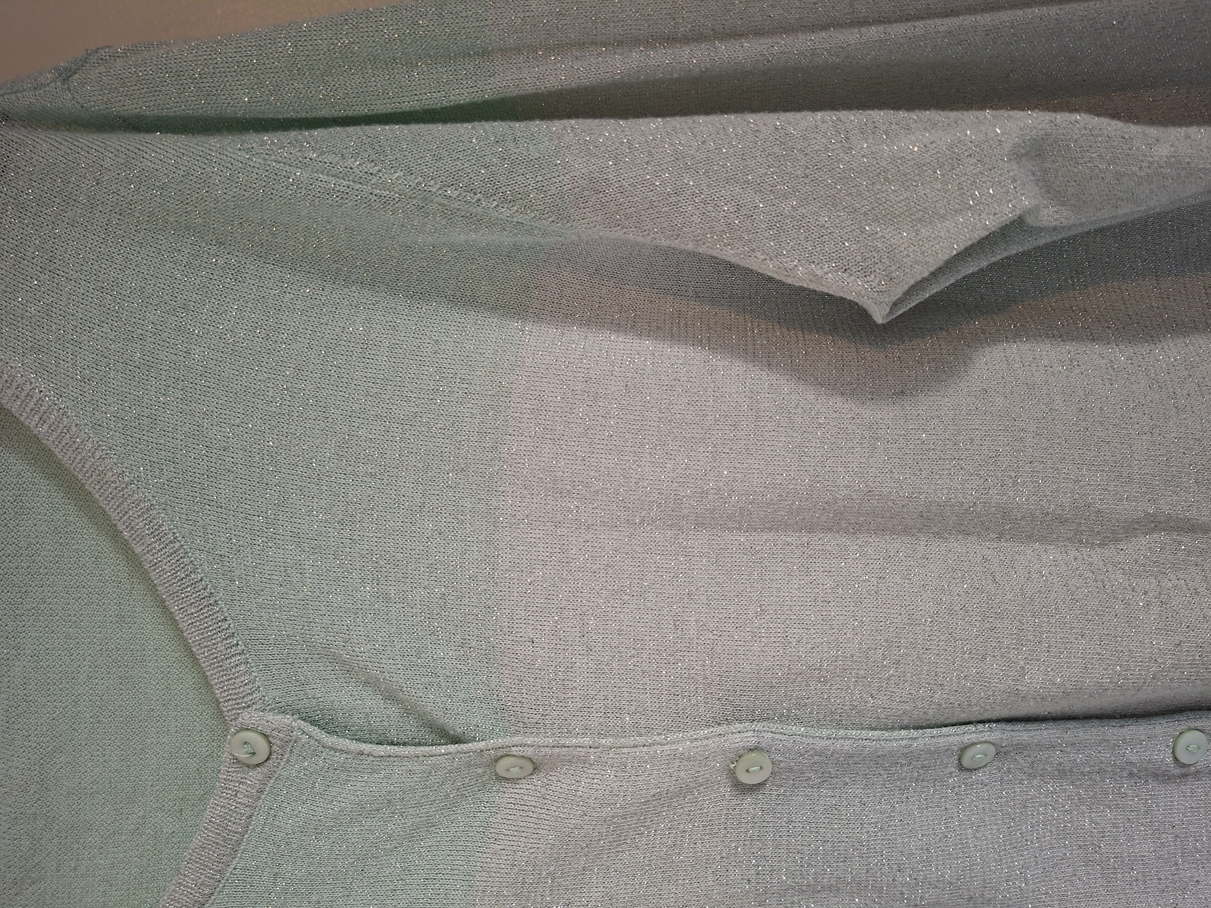 Vest mintgroen glitter maat S/M