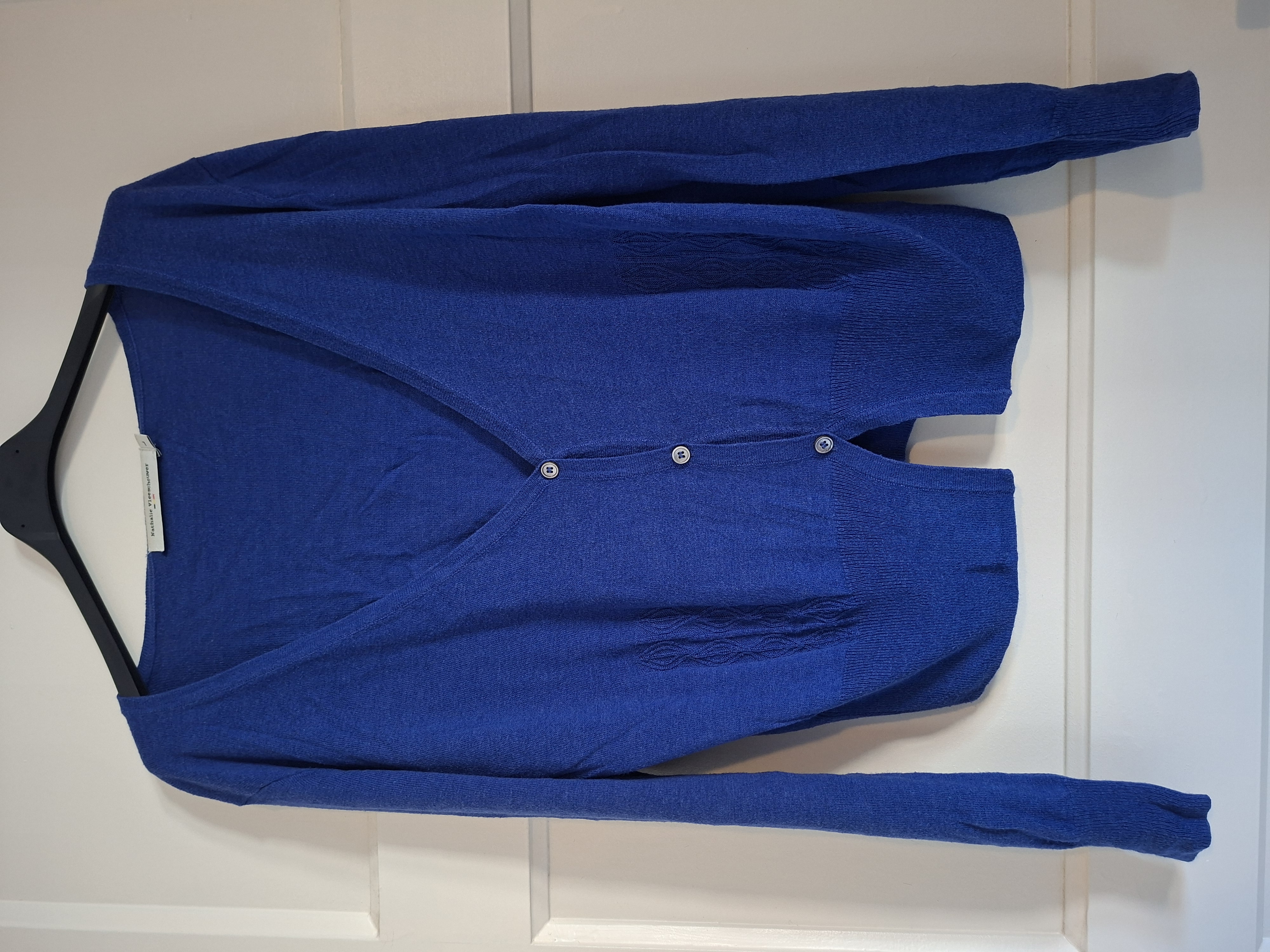 Nathalie Vleeschouwer cardigan kobaltblauw maat L (valt als M)