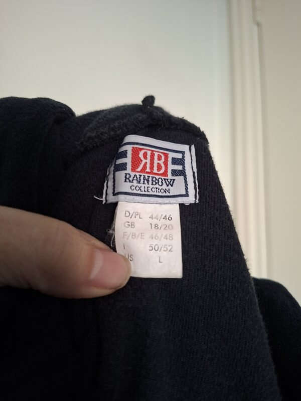 Rainbow Collection velours hoodie zwart maat L