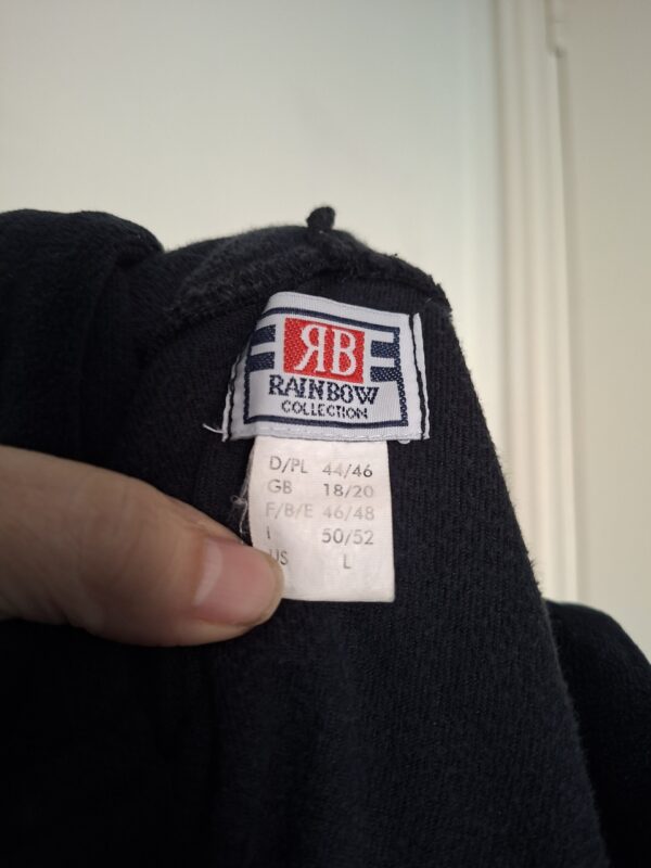 Rainbow Collection velours hoodie zwart maat L