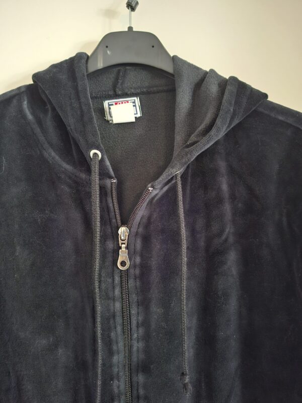 Rainbow Collection velours hoodie zwart maat L