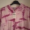 Gold & Silver Paris hoodie roze tie-dye maat M