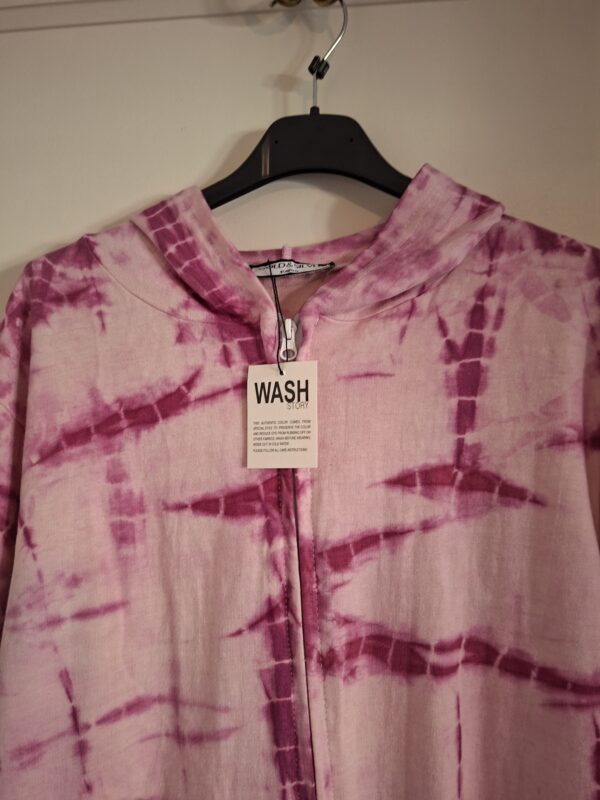 Gold & Silver Paris hoodie roze tie-dye maat M
