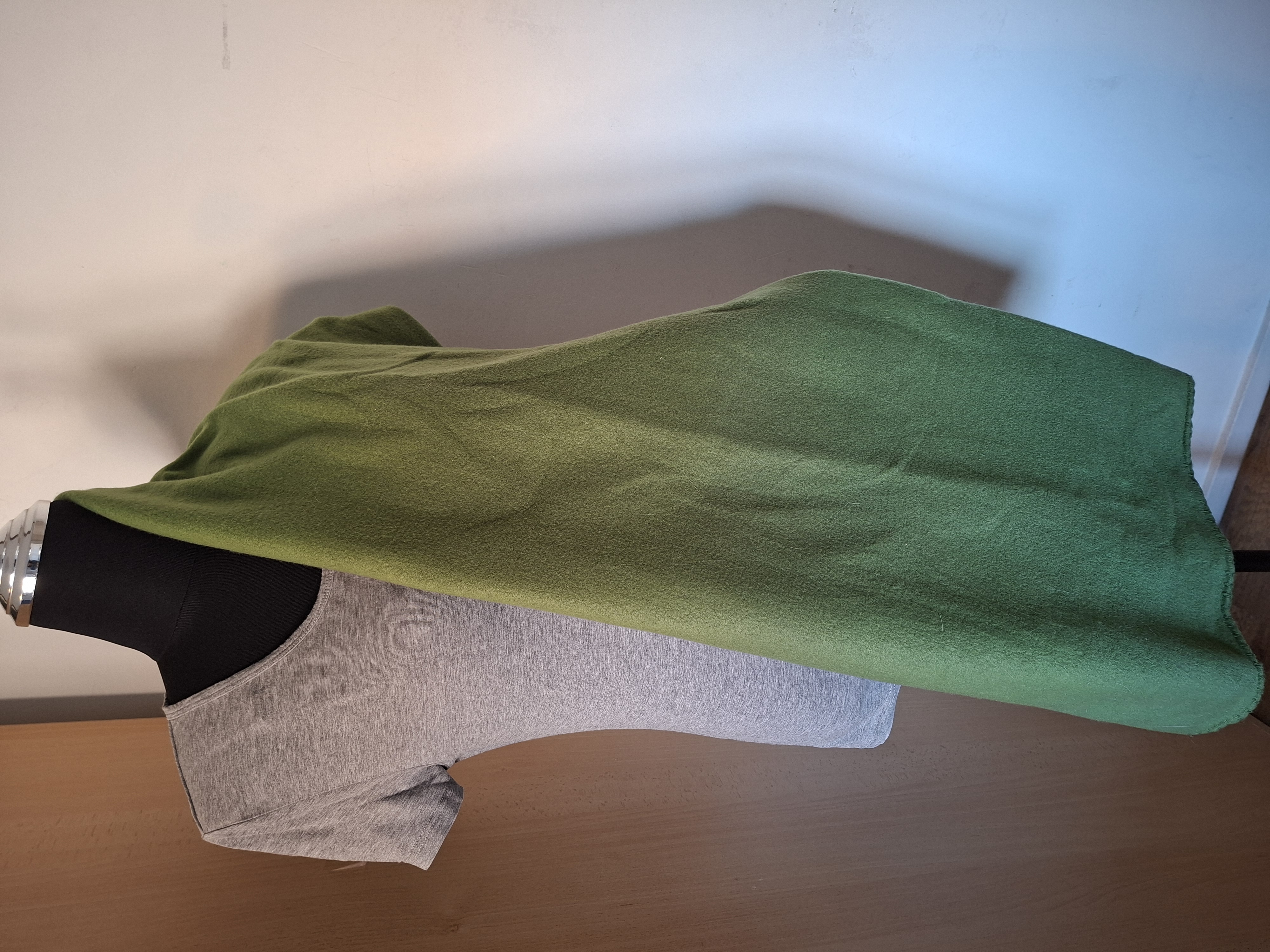 Set van 2 Fleece Dekens Olijfgroen 130x160 cm