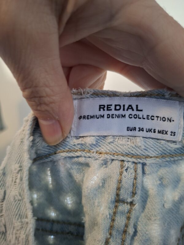 Redial Jeans Opengewerkt Lichtblauw Maat 34 (XS)