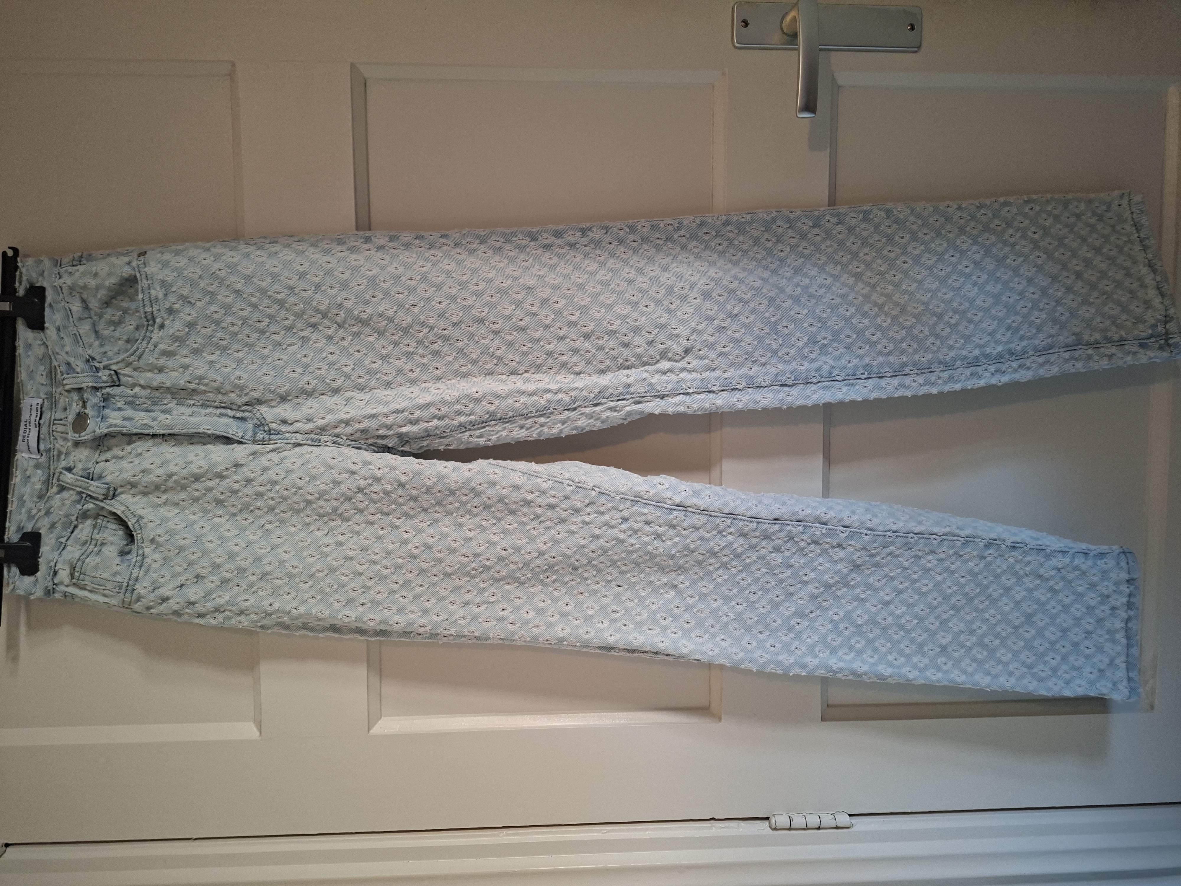 Redial Jeans Opengewerkt Lichtblauw Maat 34 (XS)