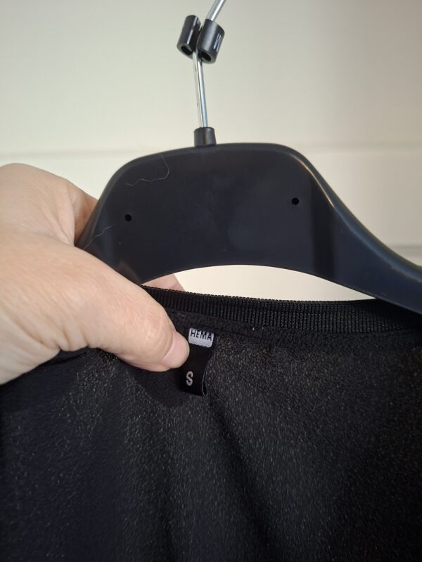 HEMA T-shirt Blouse Zwart Maat S