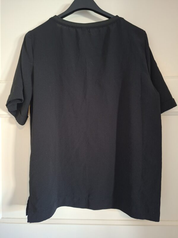 HEMA T-shirt Blouse Zwart Maat S