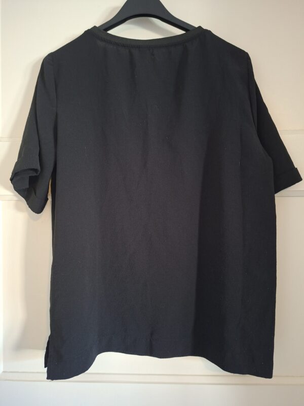 HEMA T-shirt Blouse Zwart Maat S