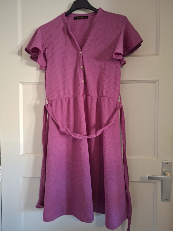 Supertrash Jurk Crêpe Fuchsia Maat S