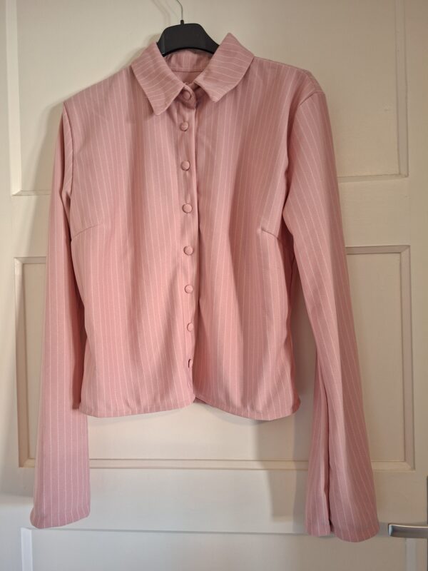 Blouse Pinstripe Roze Maat S