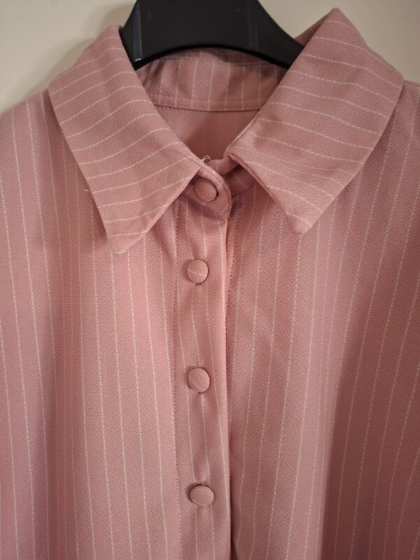 Blouse Pinstripe Roze Maat S