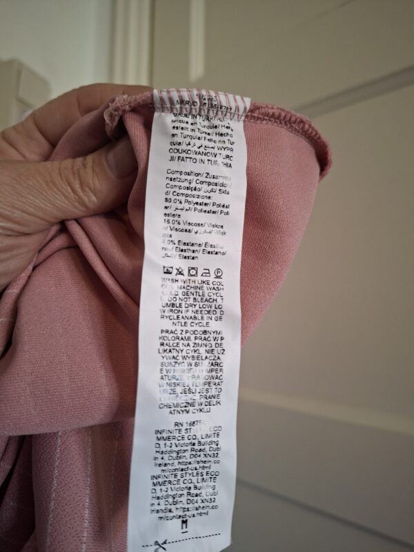 Blouse Pinstripe Roze Maat S