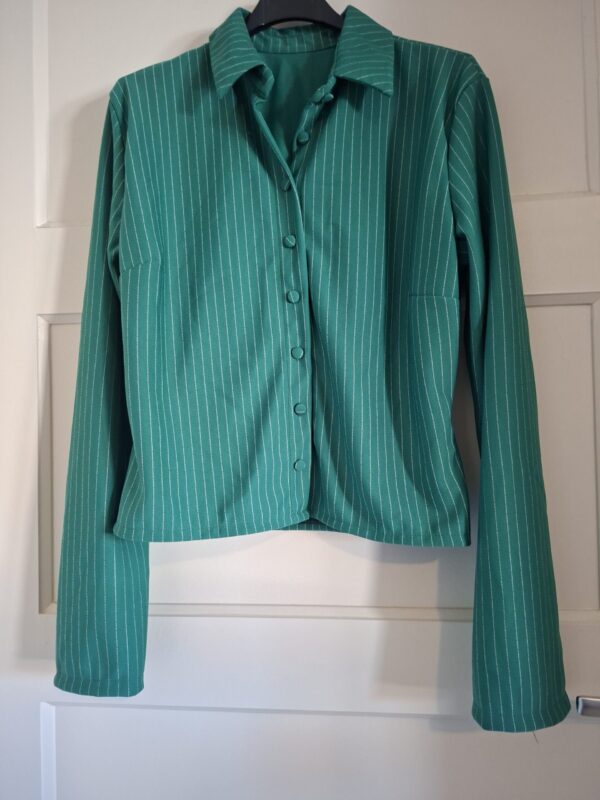 Blouse Pinstripe Groen Maat S