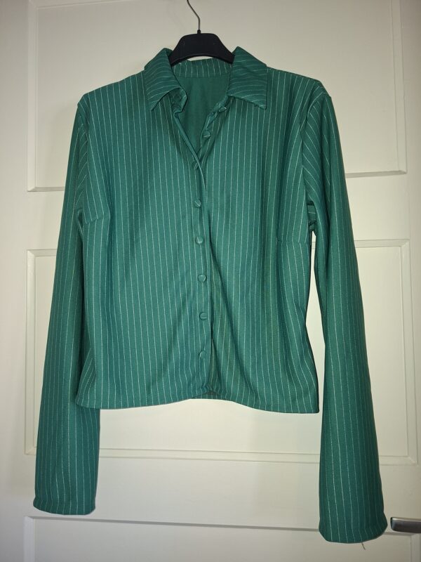 Blouse Pinstripe Groen Maat S