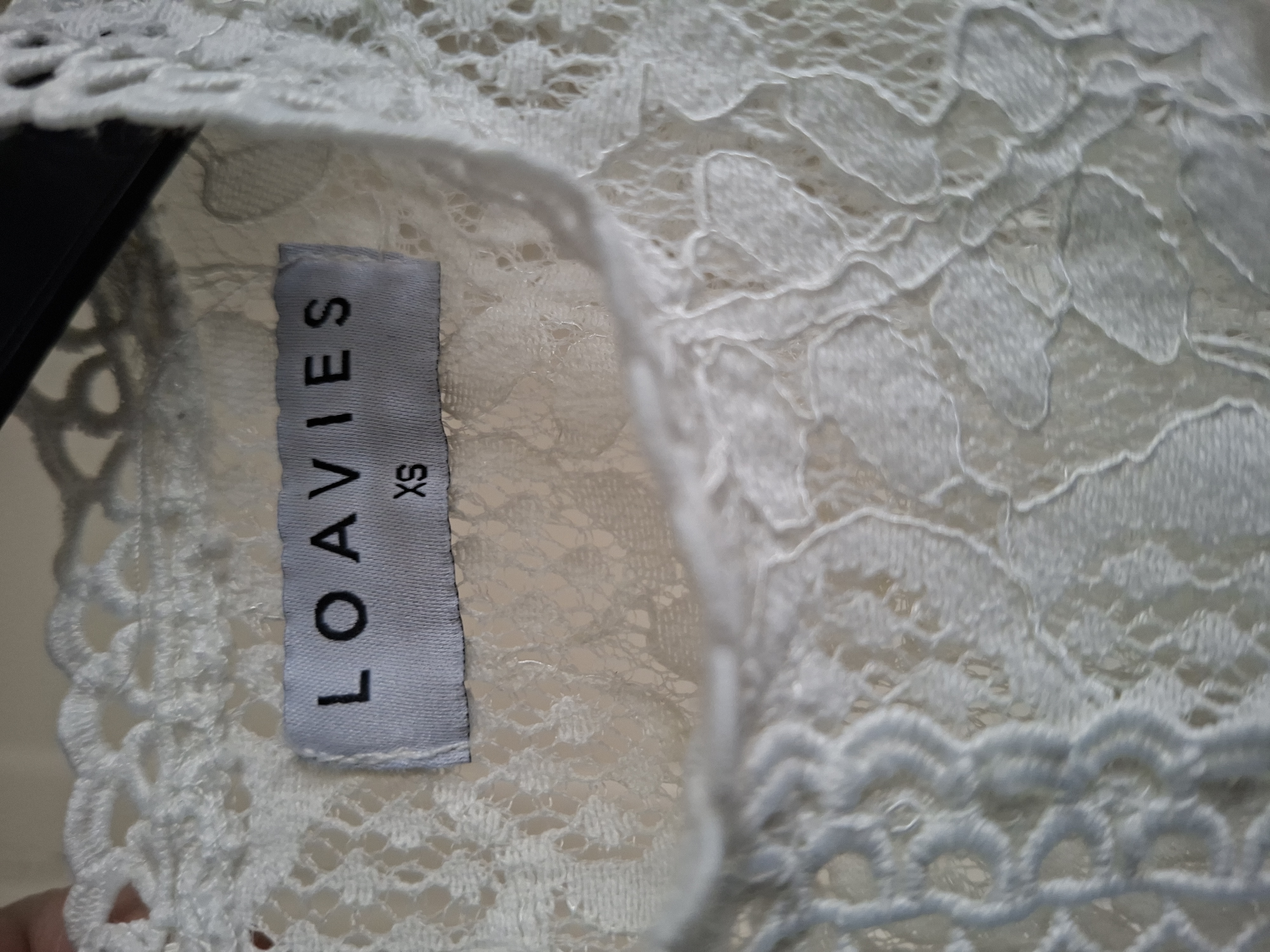 Loavies Kanten Top Ecru Maat XS