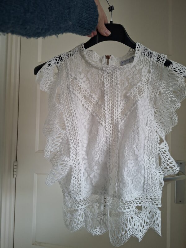 Loavies Kanten Top Ecru Maat XS