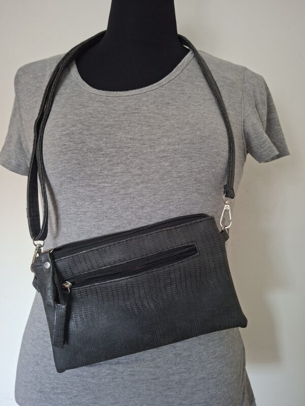 Crossbody Tas / Clutch Zwart met Studs