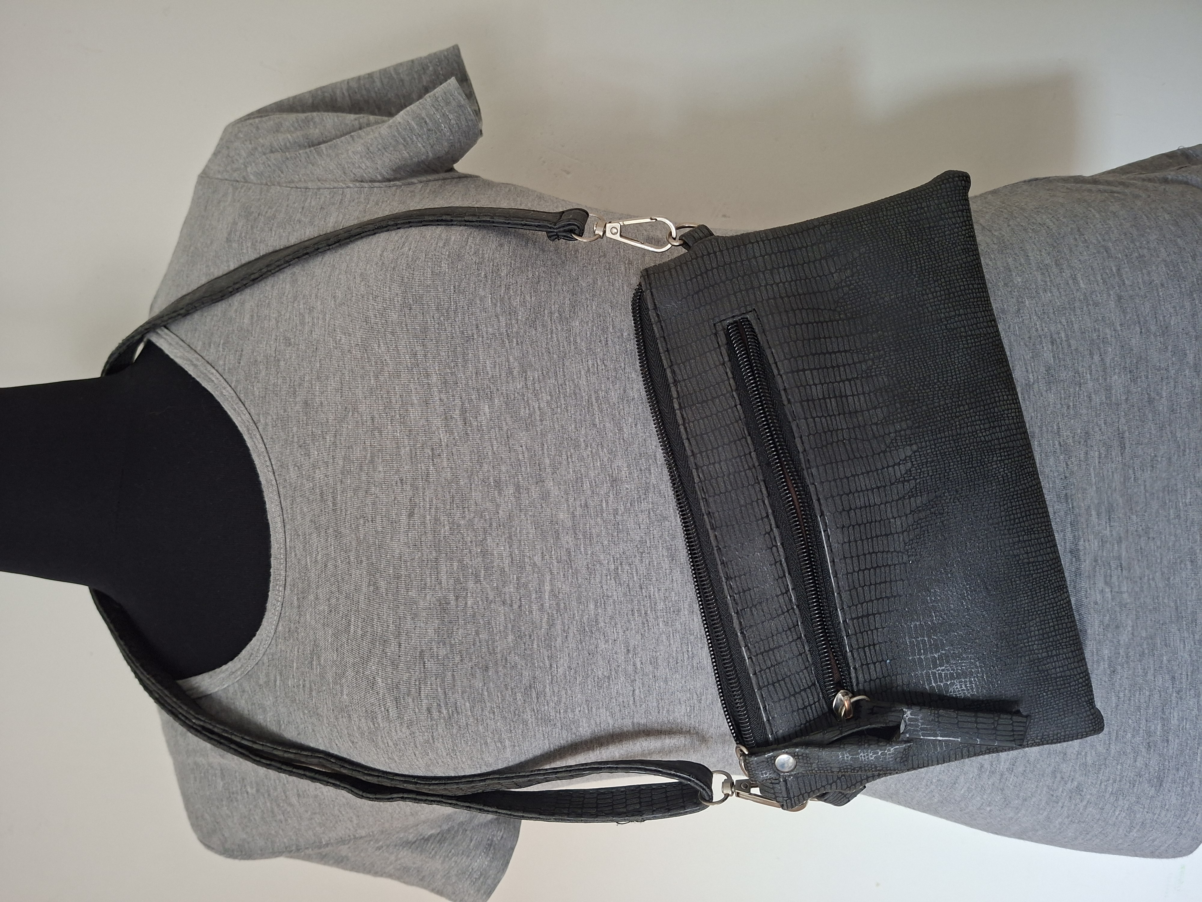 Crossbody Tas / Clutch Zwart met Studs