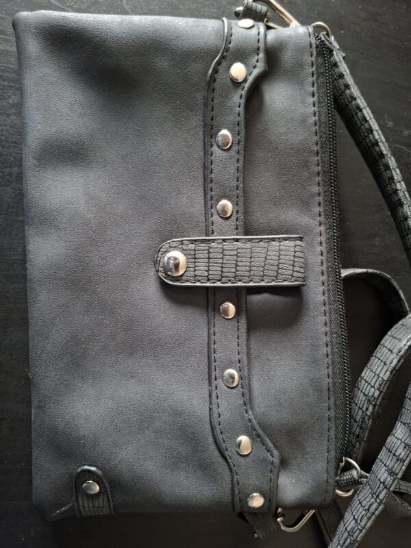 Crossbody Tas / Clutch Zwart met Studs