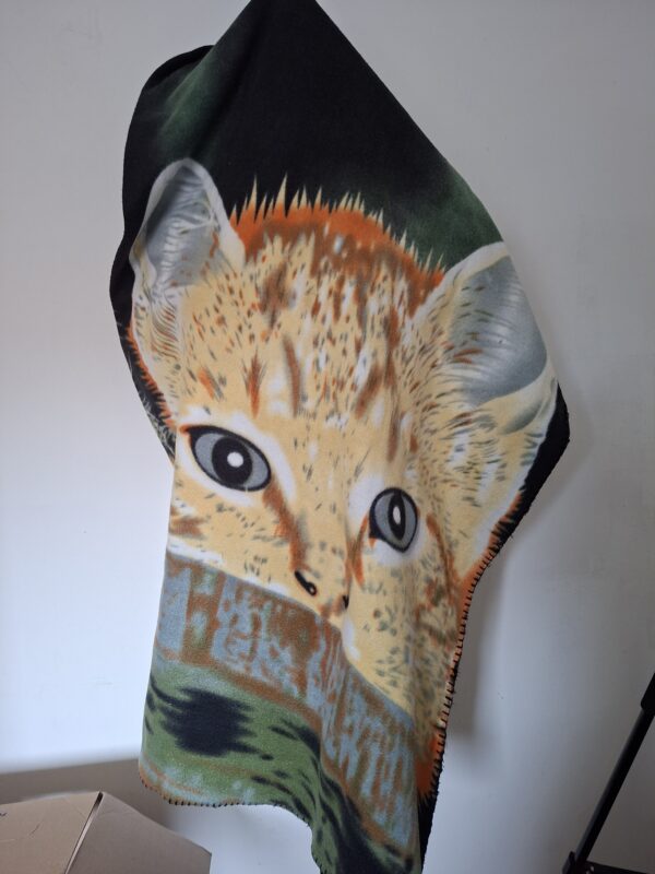 Fleece Deken Plaid met Kattenprint 140x130 cm