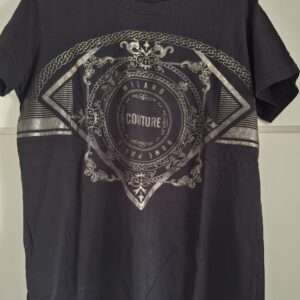 Belman T-shirt Zwart met Goudkleurige Print Maat L