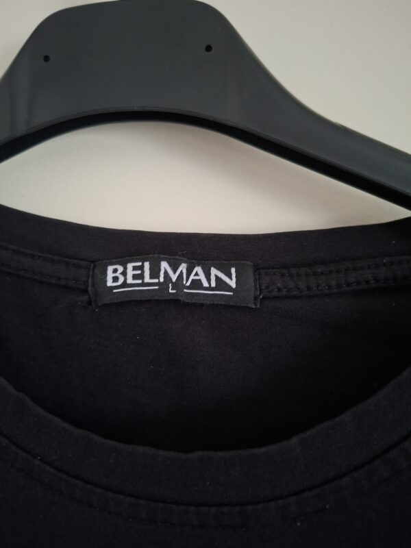 Belman T-shirt Zwart met Goudkleurige Print Maat L