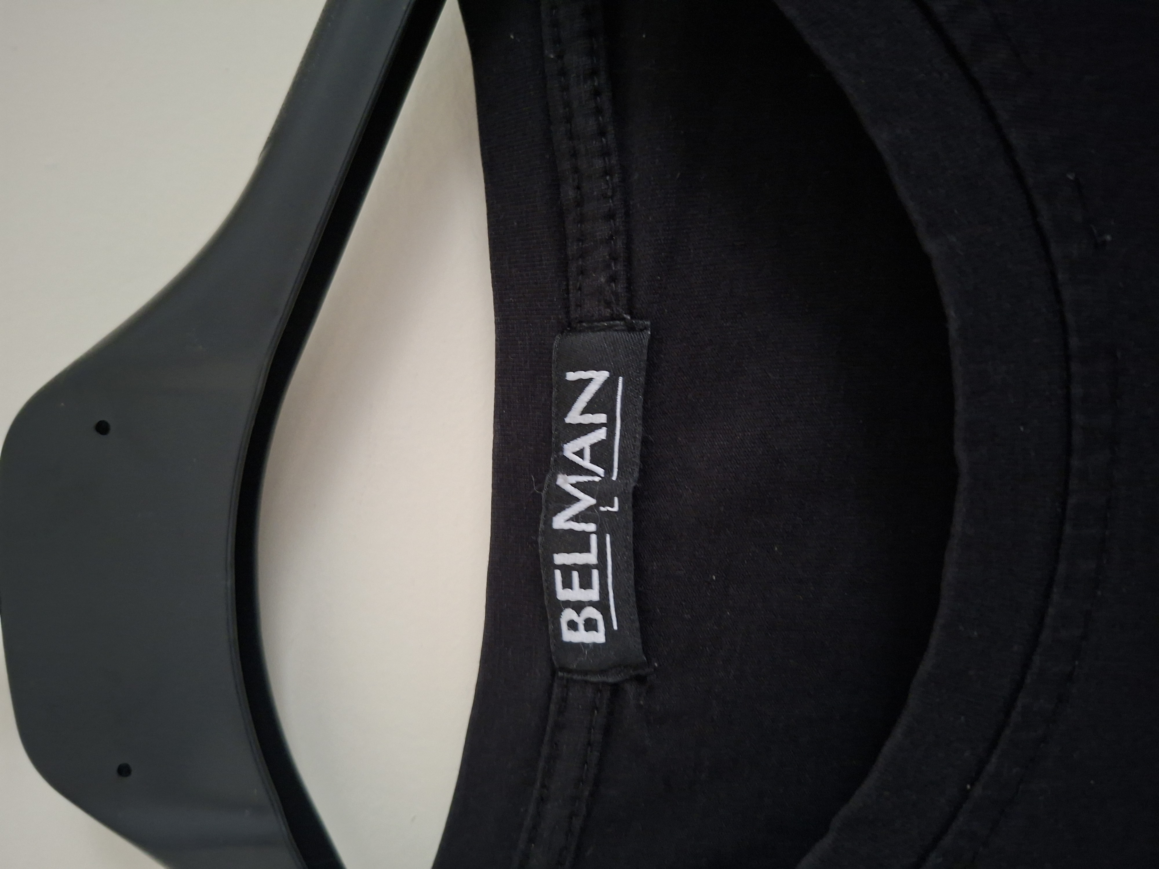 Belman T-shirt Zwart met Goudkleurige Print Maat L