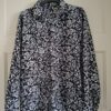 Herenblouse Barok Print Zwart/Wit Maat M
