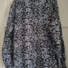 Herenblouse Barok Print Zwart/Wit Maat M