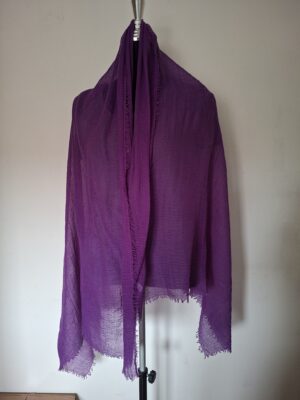 Set van 2 Grote Viscose Sjaals Paars & Groen