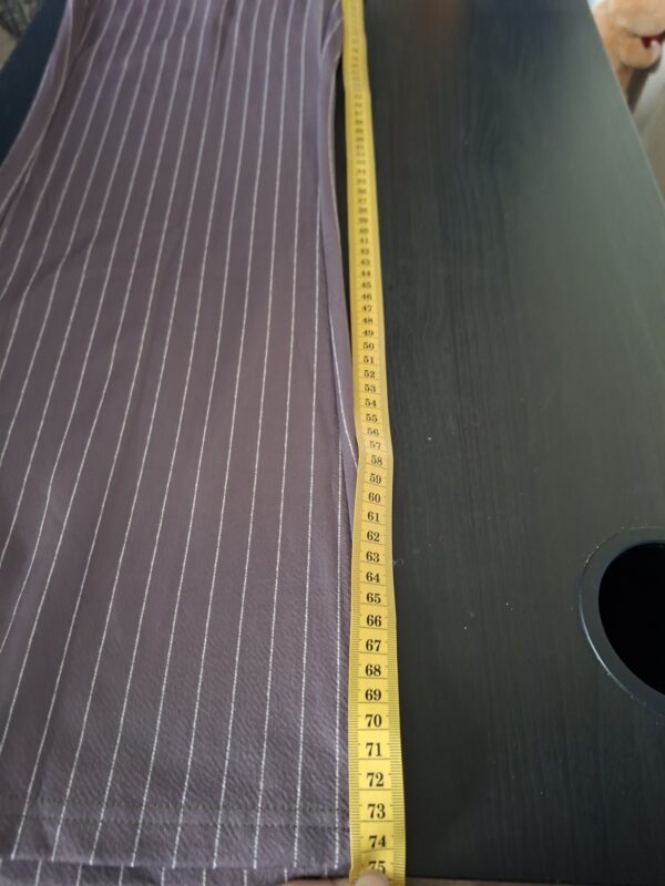 Shein Flared Broek Pinstripe Mauve Maat M (38)