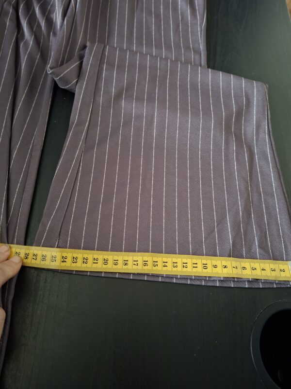 Shein Flared Broek Pinstripe Mauve Maat M (38)