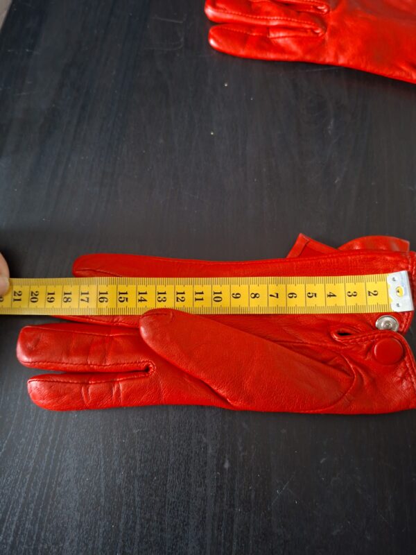20260307_170410 Leren handschoenen rood met strik maat XS/S