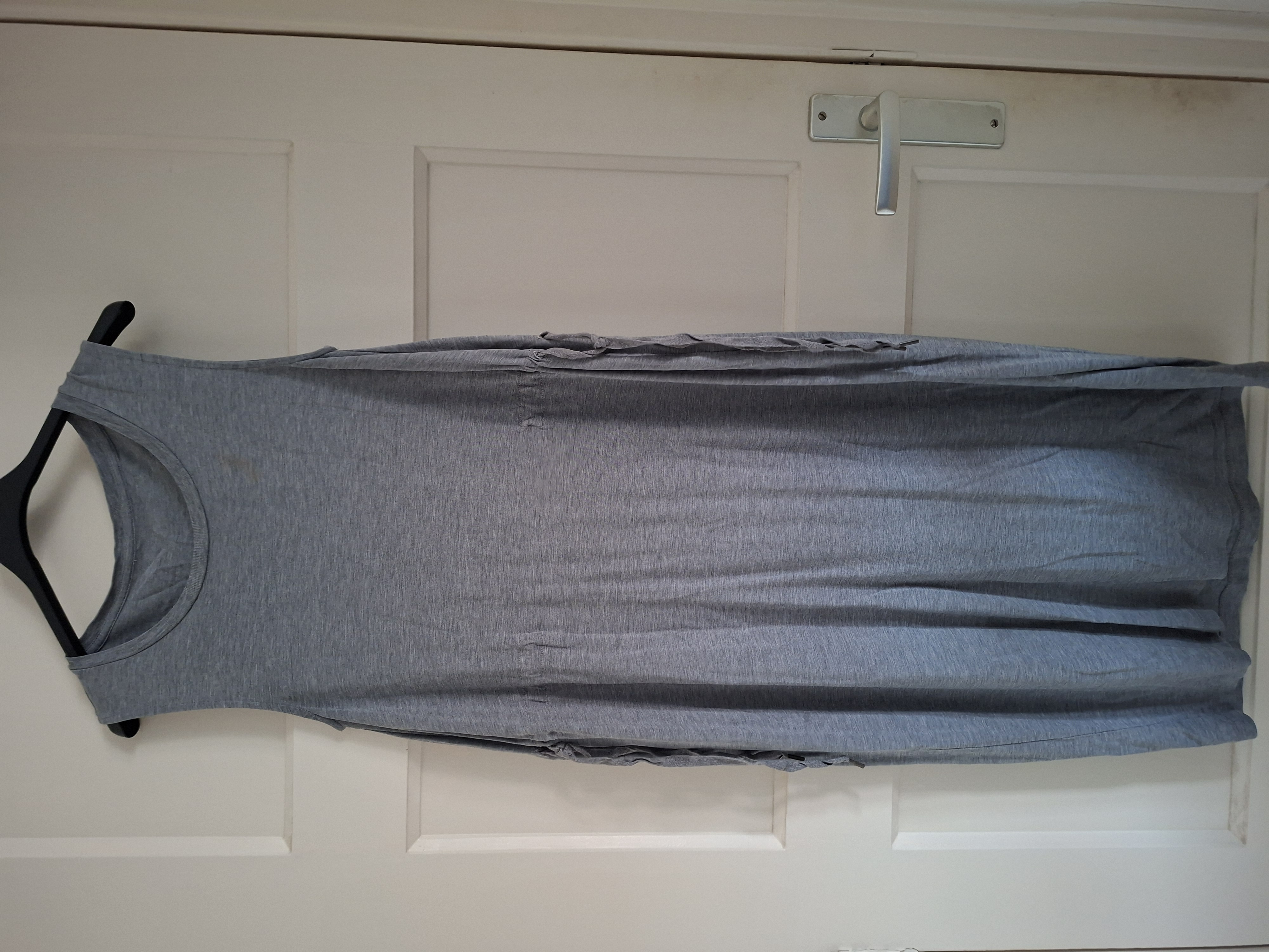 COS jurk grijs viscose mouwloos maat S/M