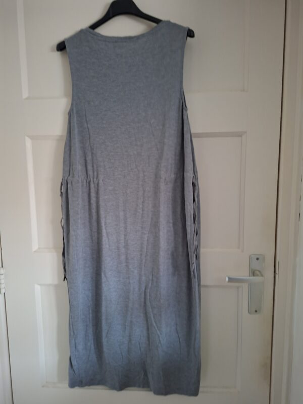 COS jurk grijs viscose mouwloos maat S/M