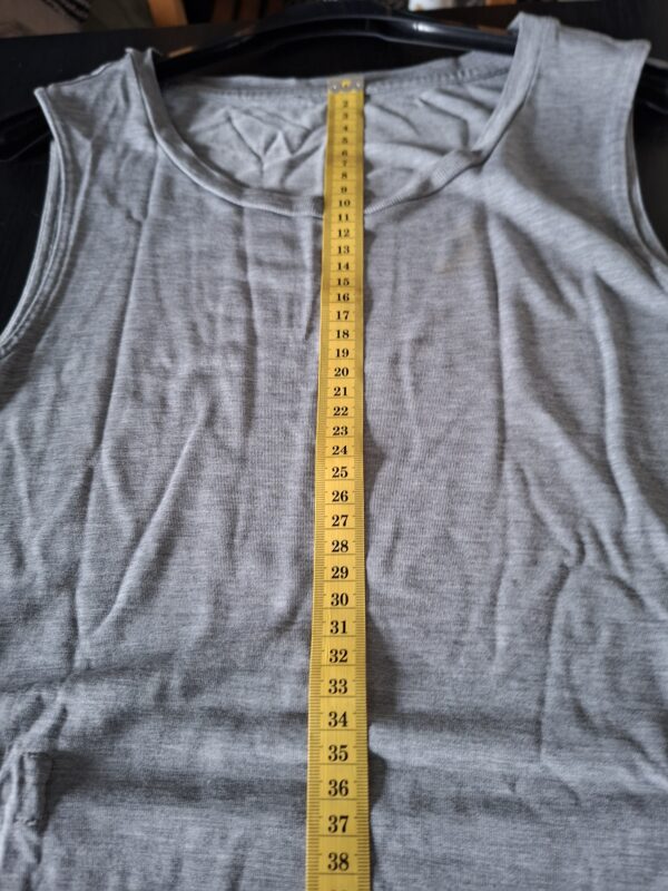 COS jurk grijs viscose mouwloos maat S/M