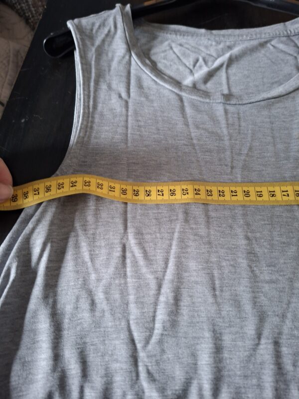 COS jurk grijs viscose mouwloos maat S/M