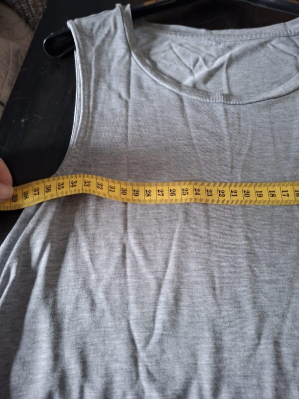COS jurk grijs viscose mouwloos maat S/M