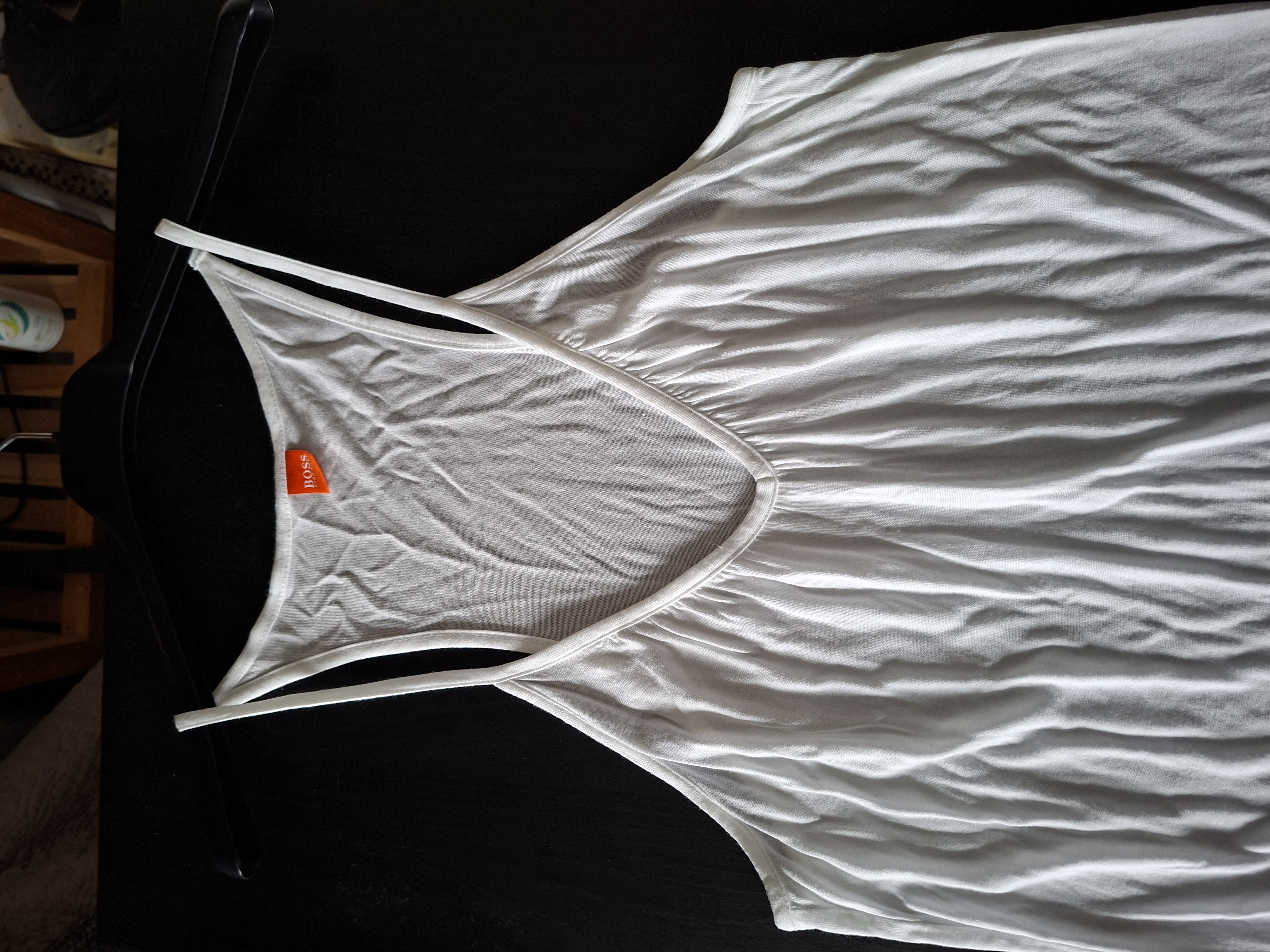 Hugo Boss jurk / onderjurk wit maxi maat S/M