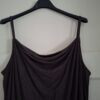 Onderjurk / zomerjurk aubergine waterval-hals maat S/M