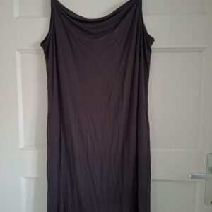 Onderjurk / zomerjurk aubergine waterval-hals maat S/M