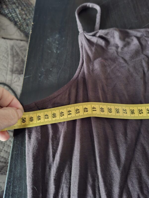 Onderjurk / zomerjurk aubergine waterval-hals maat S/M