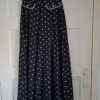 Vintage palazzo broek zwart beige stippen hoge taille maat S