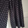 Vintage palazzo broek zwart beige stippen hoge taille maat S