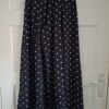 Vintage palazzo broek zwart beige stippen hoge taille maat S