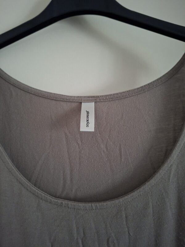 Soya Concept maxi jurk taupe mouwloos maat M