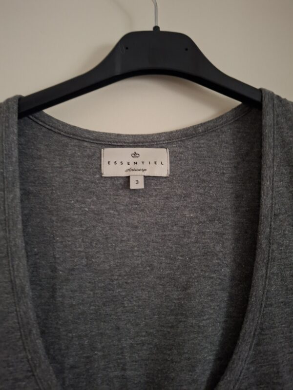 Essentiel Antwerp jurk grijs mouwloos met tailleband maat 3 (M)