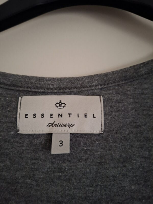 Essentiel Antwerp jurk grijs mouwloos met tailleband maat 3 (M)